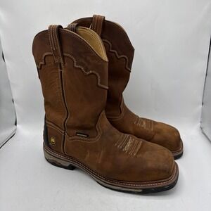 Dan Post Blayde Work Boots Mens 13 EW Steel Toe Waterproof Brown DP69482